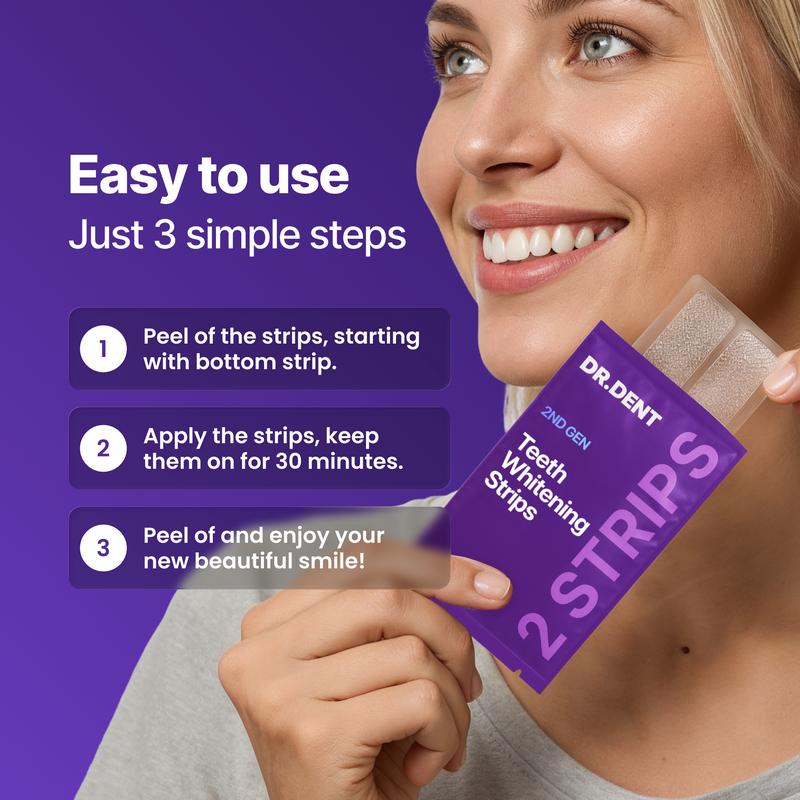 Bandelettes Blanchissantes Violettes pour les Dents