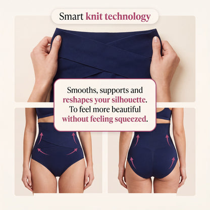 Lindalia High-Waist Sculpt Shaping Brief, smart knit technology that reshapes your silhouette