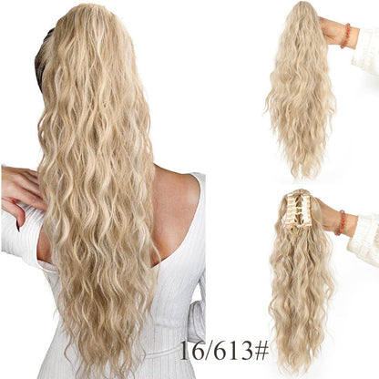 18 Inch Curly Wavy Frizzy Hair Extension with Ponytail