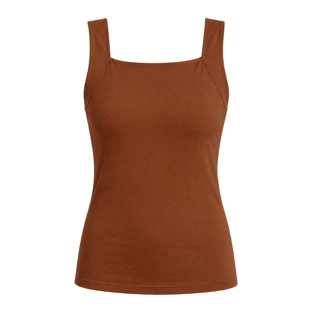 Lindalia Built-In Bra Comfort Shaper Tank in Coffee