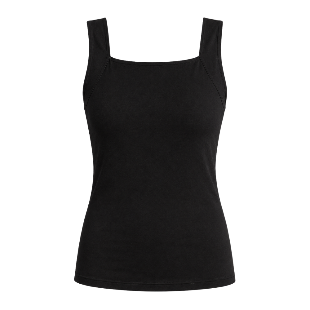 Lindalia Built-In Bra Comfort Shaper Tank in Black