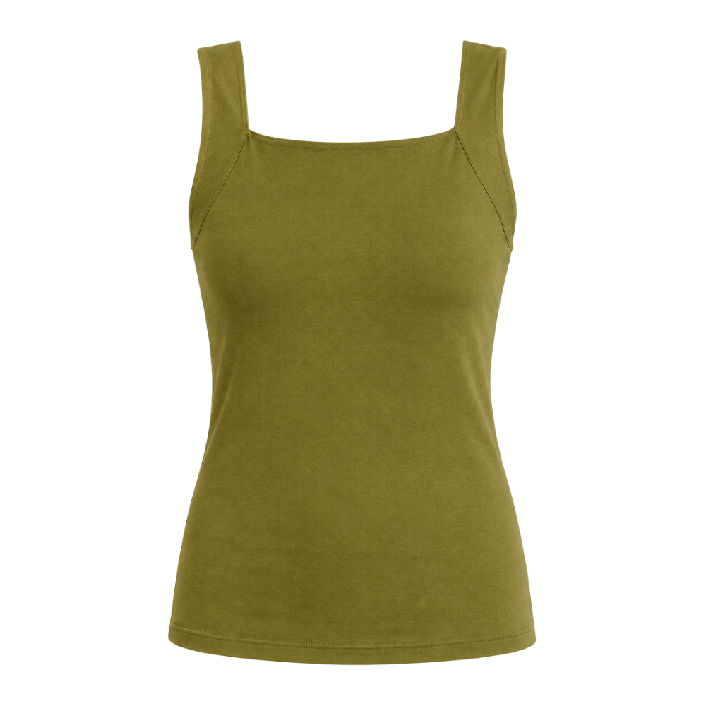 Lindalia Built-In Bra Comfort Shaper Tank in Green