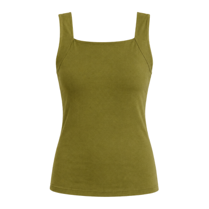 Lindalia Built-In Bra Comfort Shaper Tank in Green