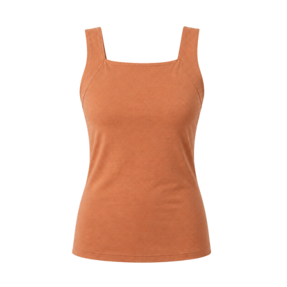 Lindalia Built-In Bra Comfort Shaper Tank in Bean Paste