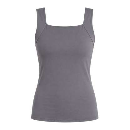 Lindalia Built-In Bra Comfort Shaper Tank in Grey