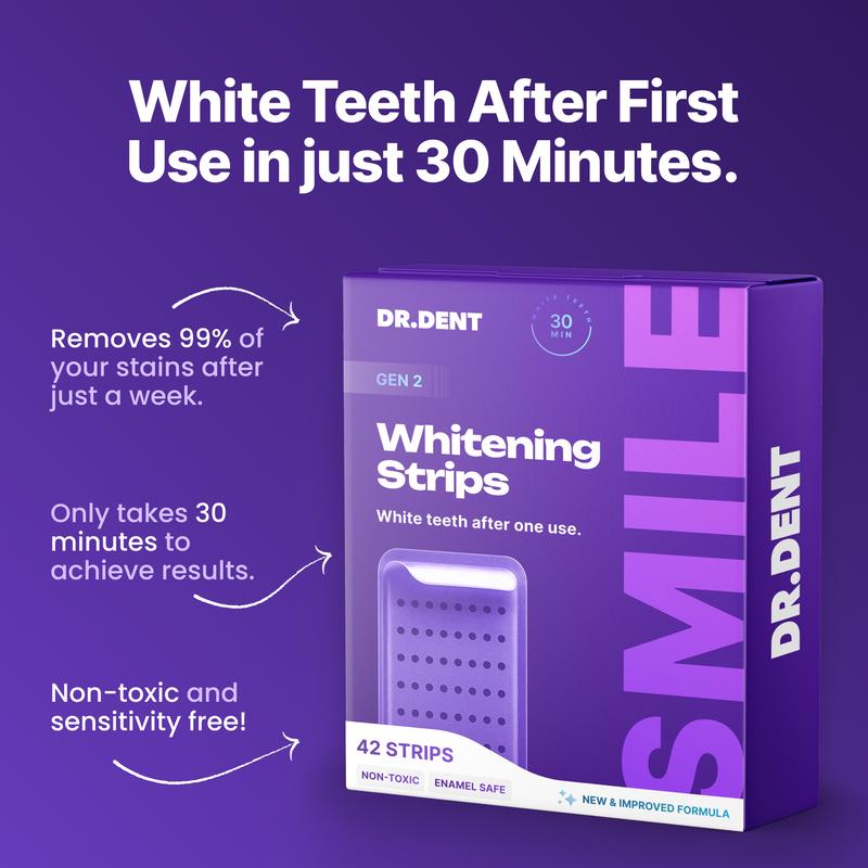 Bandelettes Blanchissantes Violettes pour les Dents