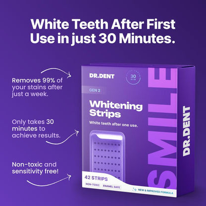 Bandelettes Blanchissantes Violettes pour les Dents