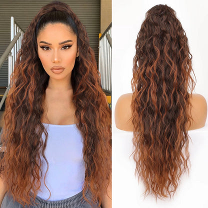 Curly Wavy Frizzy Hair Extension with Ponytail - 30 inch
