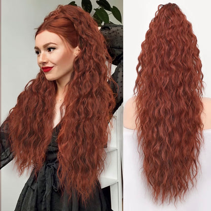 Curly Wavy Frizzy Hair Extension with Ponytail - 30 inch