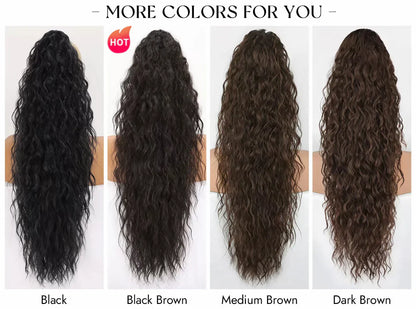 Curly Wavy Frizzy Hair Extension with Ponytail - 30 inch