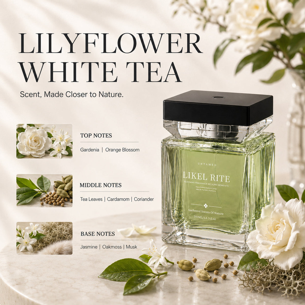 Lindalia Luxury Scented Mist Diffuser, Gardenia scent notes
