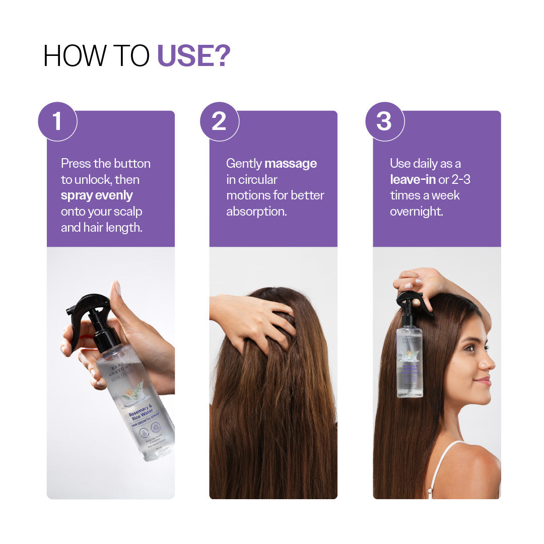 Lindalia Rosemary & Rice Water Hair Growth Spray
