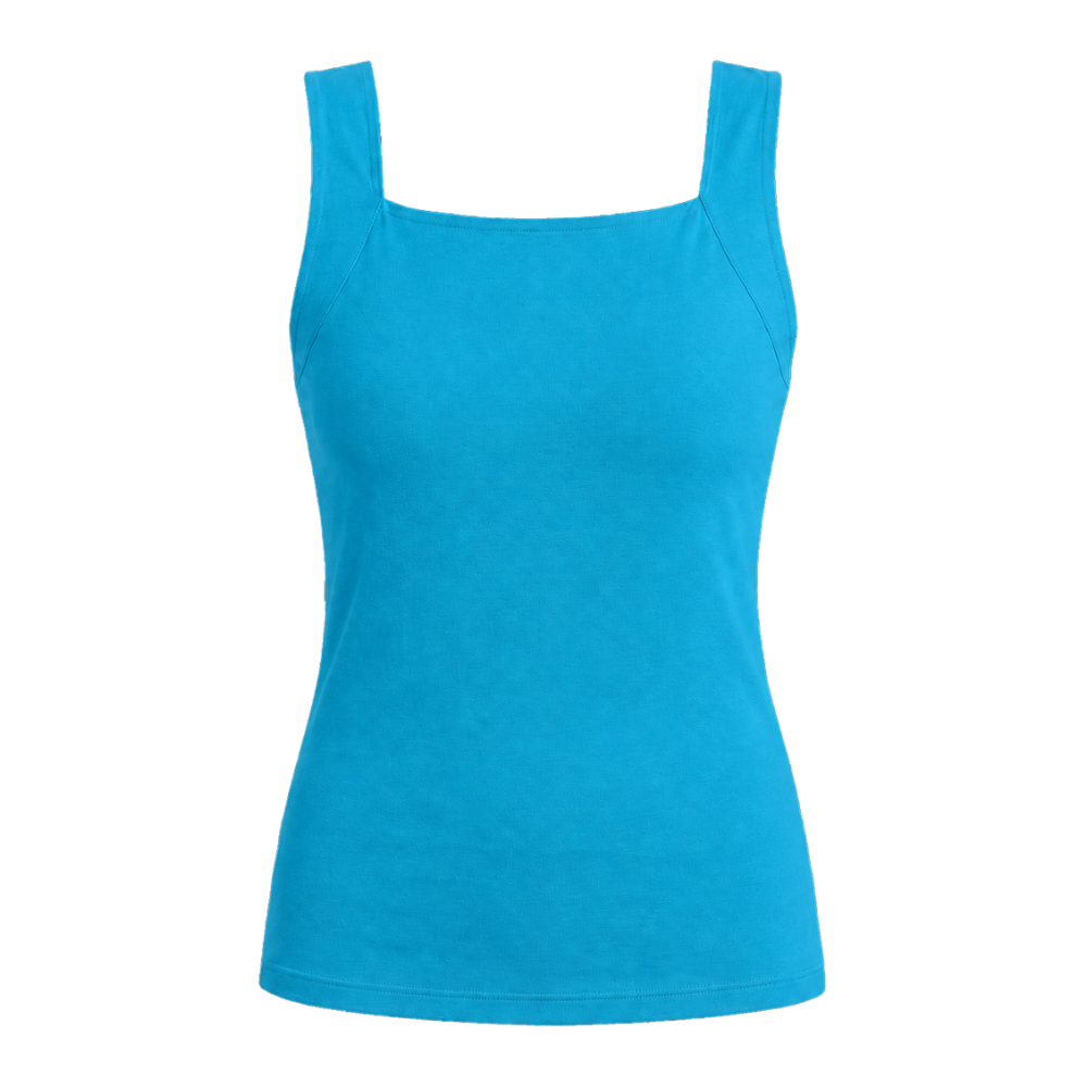 Lindalia Built-In Bra Comfort Shaper Tank in Blue