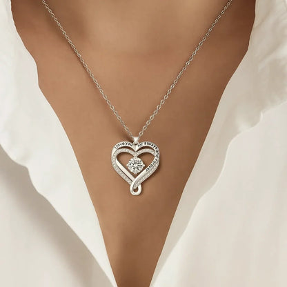 To My Wife Forever Together Heart Necklace