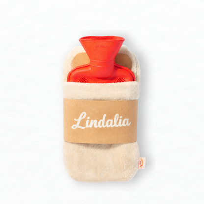 Lindalia Cozy Wearable Hot Water Bottle, Cream