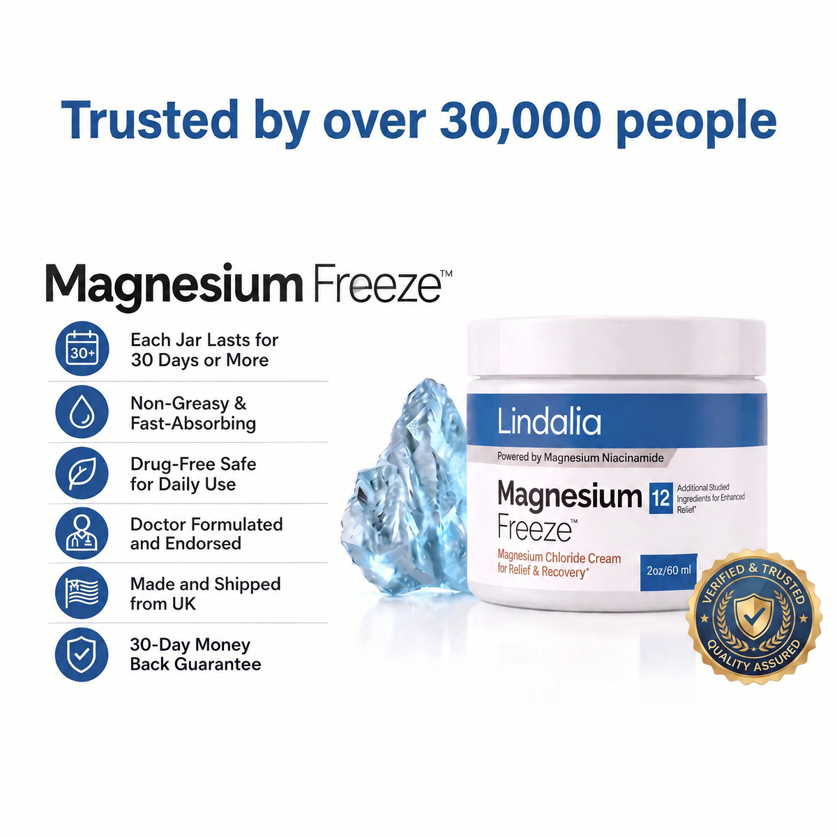Lindalia Magnesium Freeze Relief Cream