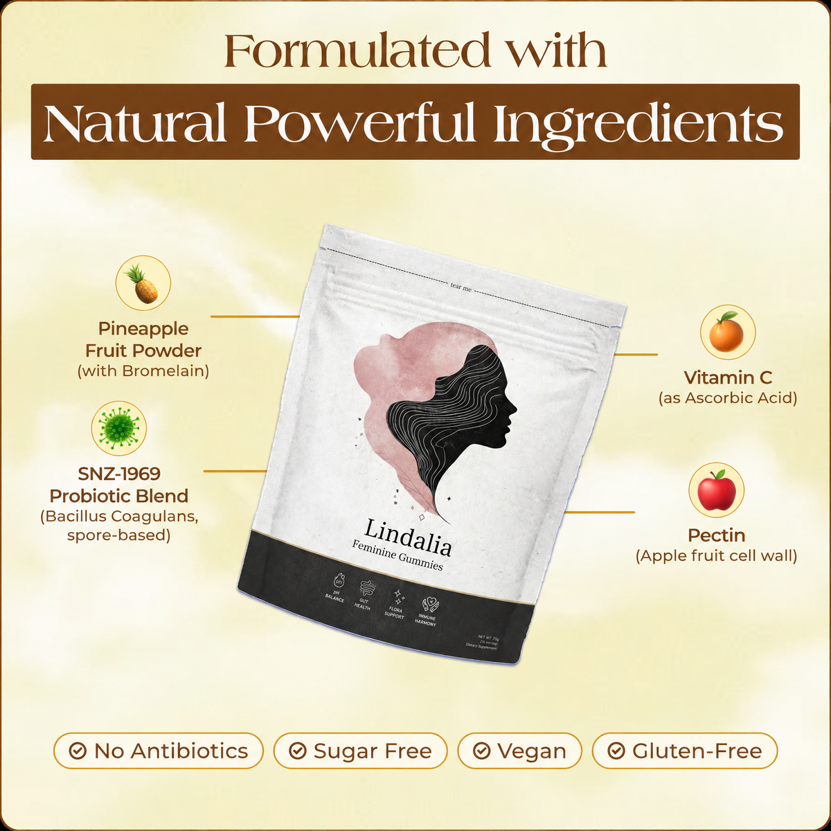 Lindalia Feminine Balance Probiotic Gummies