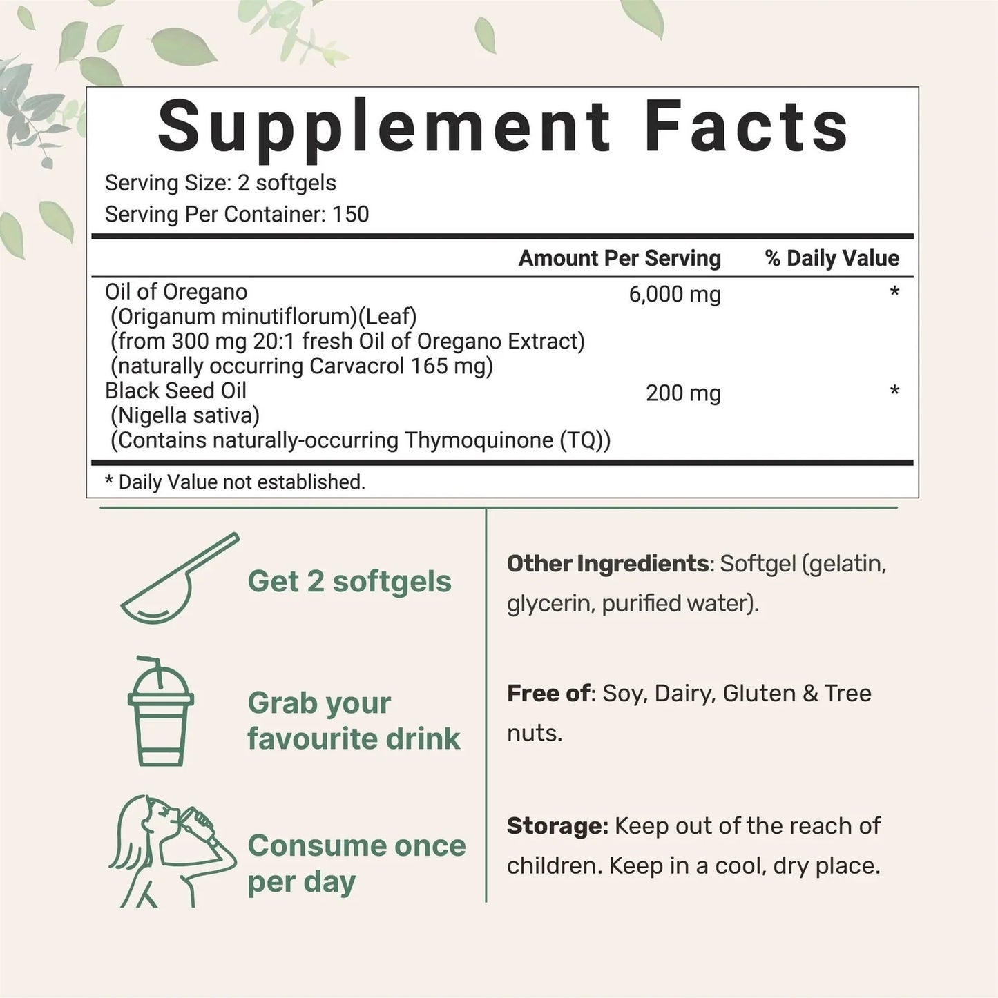 Oreganoöl-Softgels