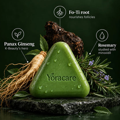 Lindalia Korean Scalp Revival Bar, Fo-Ti root, Panax Ginseng and rosemary